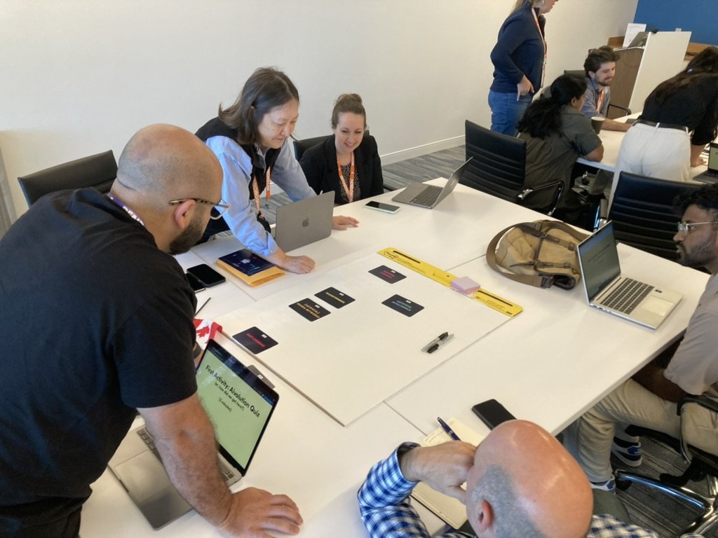 Curtis facilitating with clients in a strategy session